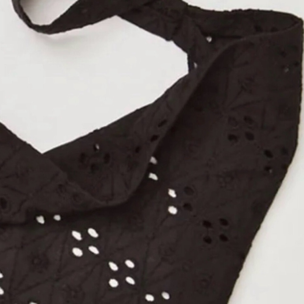 Free People Claro Eyelet Hair Scarf. NWOT Black - Picture 4 of 4